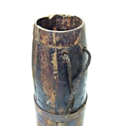 Drewniane naczynie pojemnik Vintage z sznurem 27cm